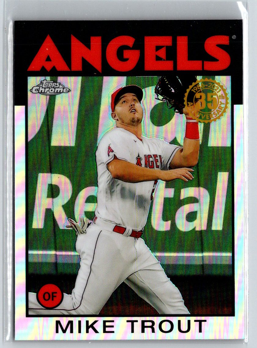 2021 Topps Chrome #86BC-2 Mike Trout 1986 Topps Baseball 35th Anniversary L08