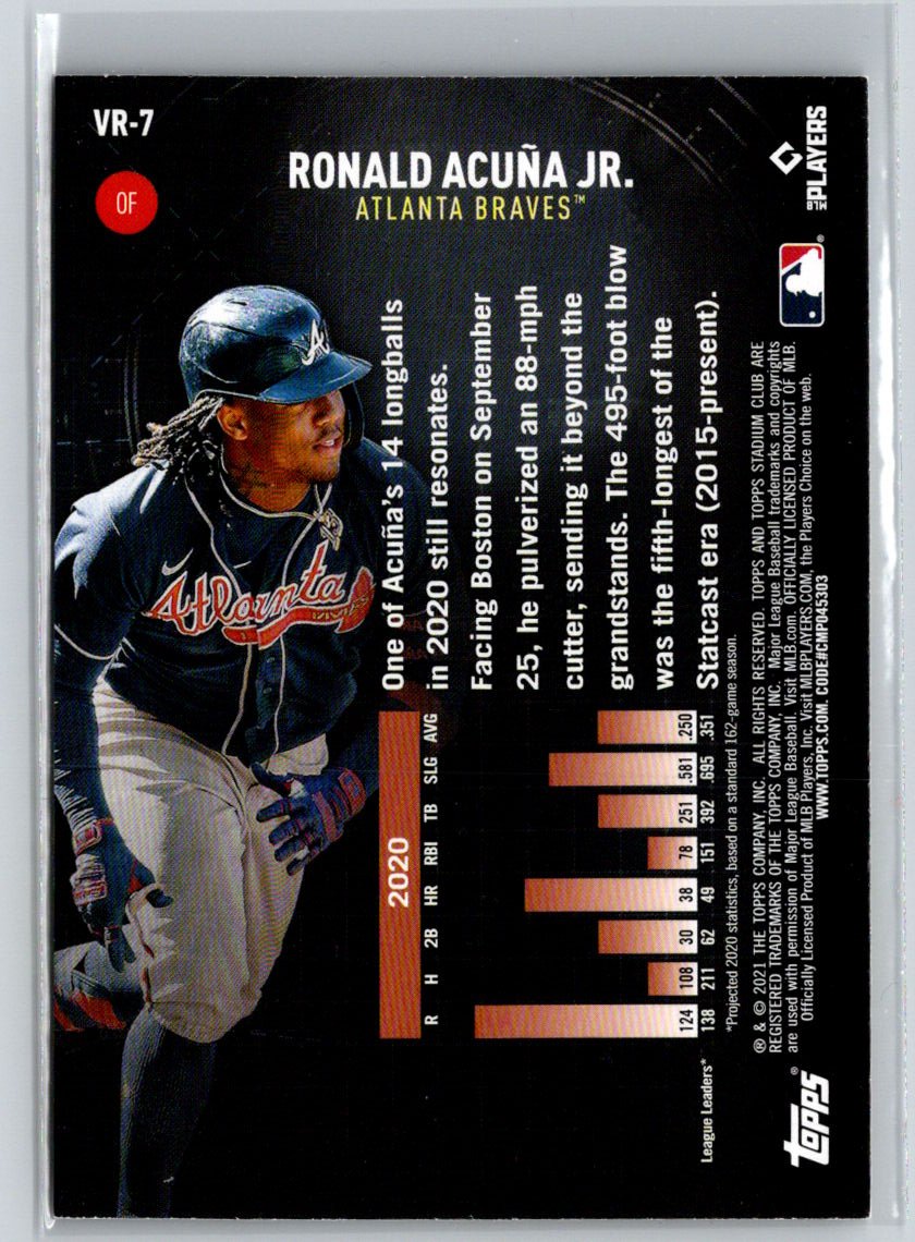 2021 Stadium Club #VR-7 Ronald Acuña Jr. Virtual Reality L09