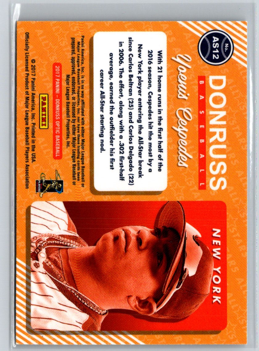 2017 Donruss Optic #AS12 Yoenis Cespedes All Stars L10