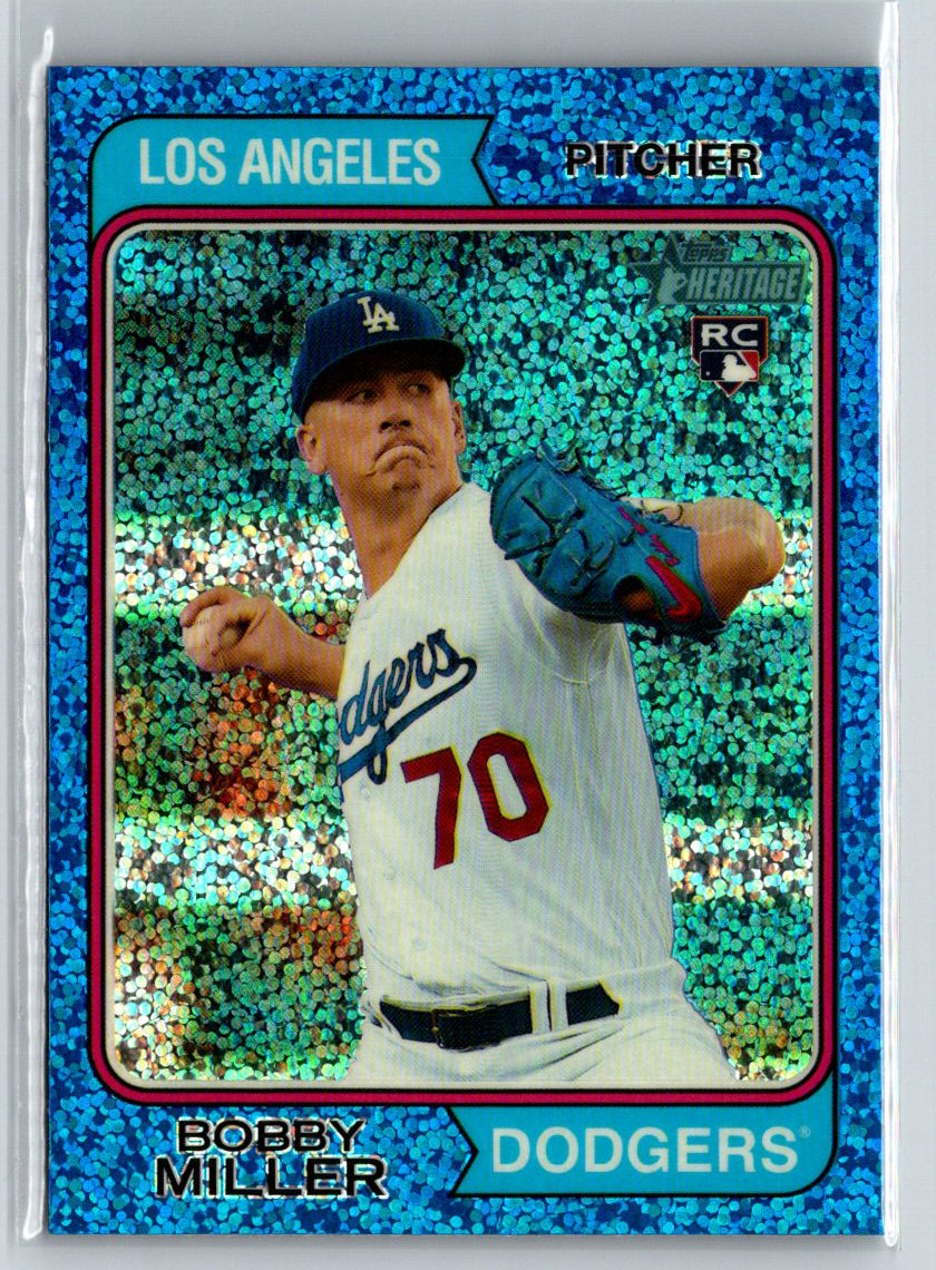 2023 Topps Heritage #515 Bobby Miller Chrome Blue Sparkle Refractor L10