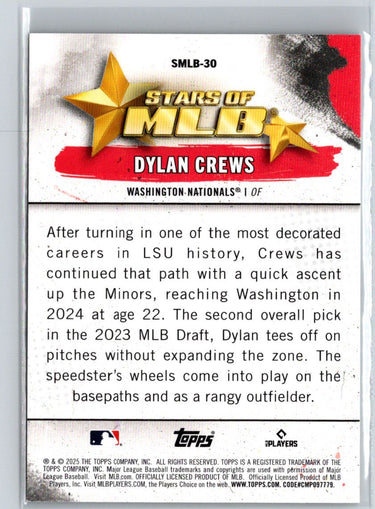 2025 Topps #SMLB-30 Dylan Crews Stars of MLB L11