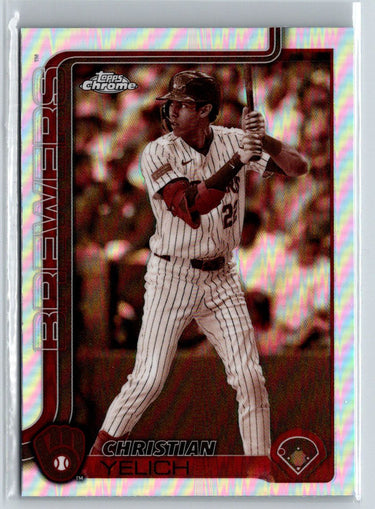 2025 Topps Chrome #89 Christian Yelich Sepia Refractors L11