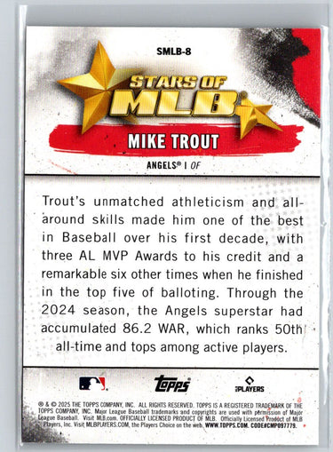 2025 Topps #SMLB-8 Mike Trout Stars of MLB L11