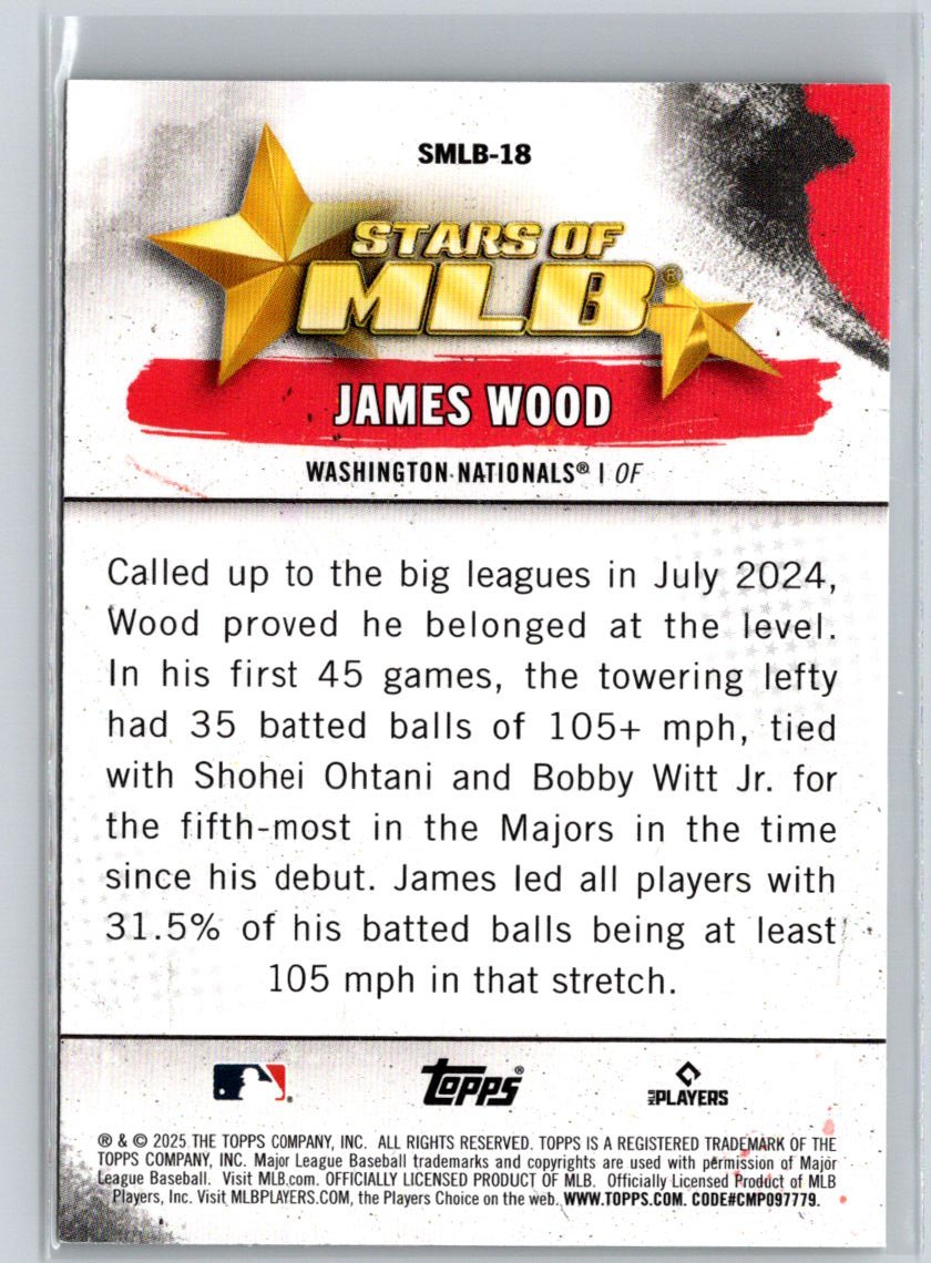2025 Topps #SMLB-18 James Wood Stars of MLB L11