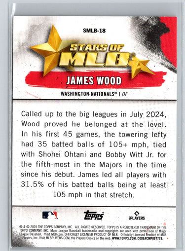 2025 Topps #SMLB-18 James Wood Stars of MLB L11