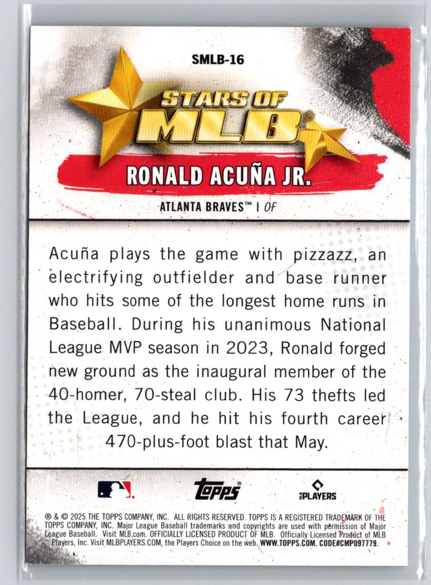 2025 Topps #SMLB-16 Ronald Acuna Jr. Stars of MLB L12