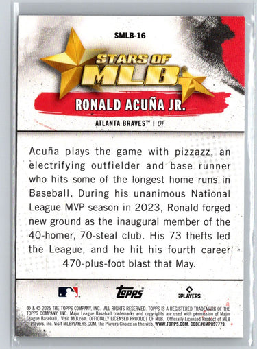 2025 Topps #SMLB-16 Ronald Acuna Jr. Stars of MLB L12