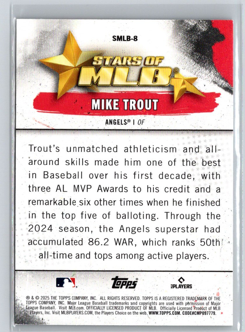 2025 Topps #SMLB-8 Mike Trout Stars of MLB L12