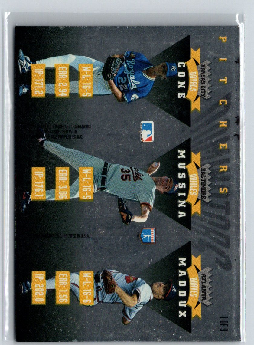 1995 Donruss #1 David Cone / Mike Mussina Greg Maddux Dominators L12