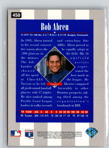 1996 Collector's Choice #450 Bob Abreu Silver Signature L13