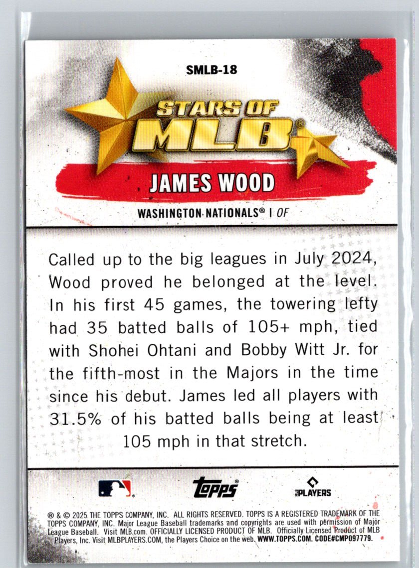 2025 Topps #SMLB-18 James Wood Stars of MLB L13