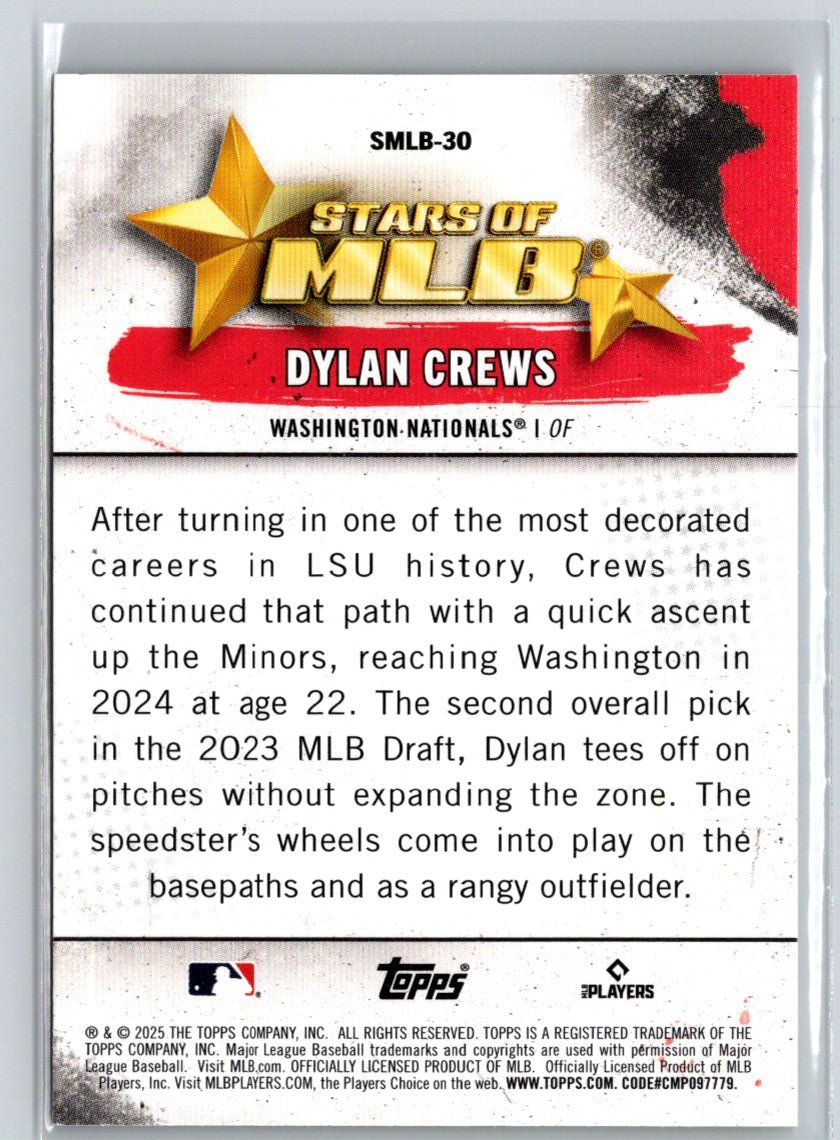 2025 Topps #SMLB-30 Dylan Crews Stars of MLB L13