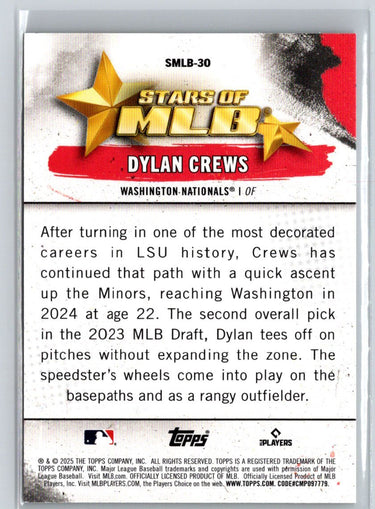 2025 Topps #SMLB-30 Dylan Crews Stars of MLB L13