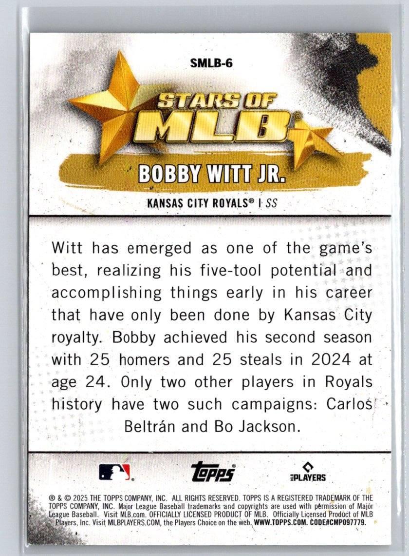 2025 Topps #SMLB-6 Bobby Witt Jr. Stars of MLB L13