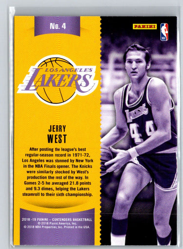 2018-19 Panini Contenders #4 Jerry West Winning Tickets L14