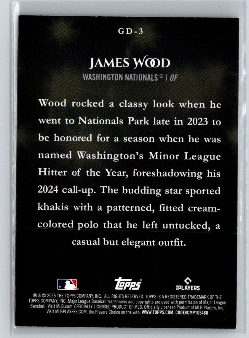2025 Topps #GD-3 James Wood Gameday Drip L14