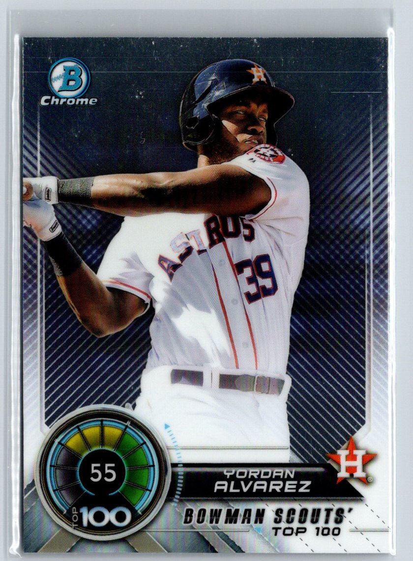 2018 Bowman #BTP-55 Yordan Alvarez Bowman Chrome Scouts' Top 100 L15