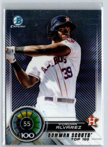 2018 Bowman #BTP-55 Yordan Alvarez Bowman Chrome Scouts' Top 100 L15