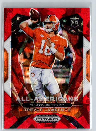 2021 Panini Prizm Draft Picks Collegiate #181 Trevor Lawrence Red Ice L15
