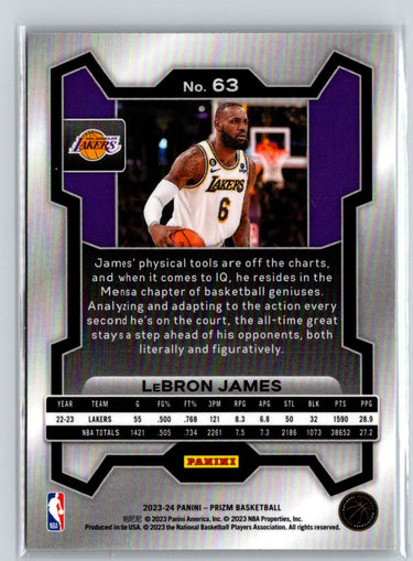 2023-24 Panini Prizm #63 LeBron James L15