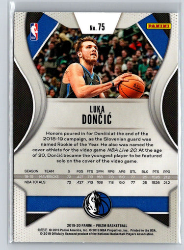 2019-20 Panini Prizm #75 Luka Doncic Prizms Silver L15