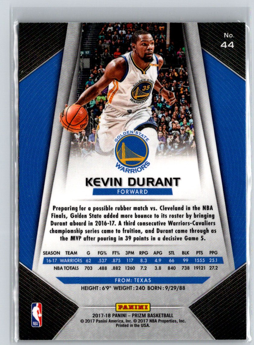 2017-18 Panini Prizm #44 Kevin Durant L16