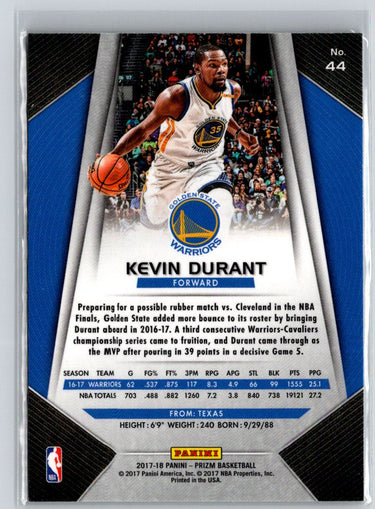 2017-18 Panini Prizm #44 Kevin Durant L16