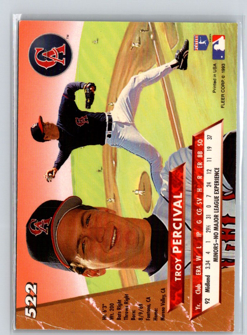 1993 Ultra #522 Troy Percival L16