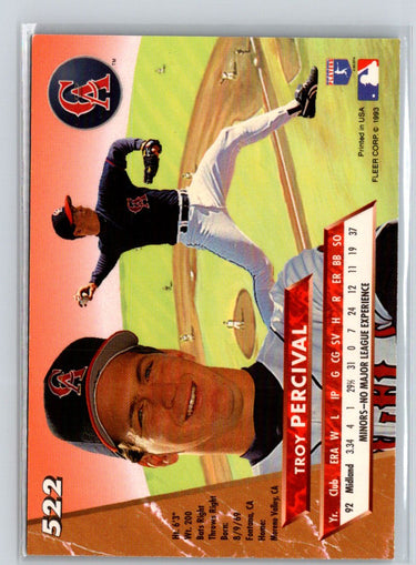 1993 Ultra #522 Troy Percival L16