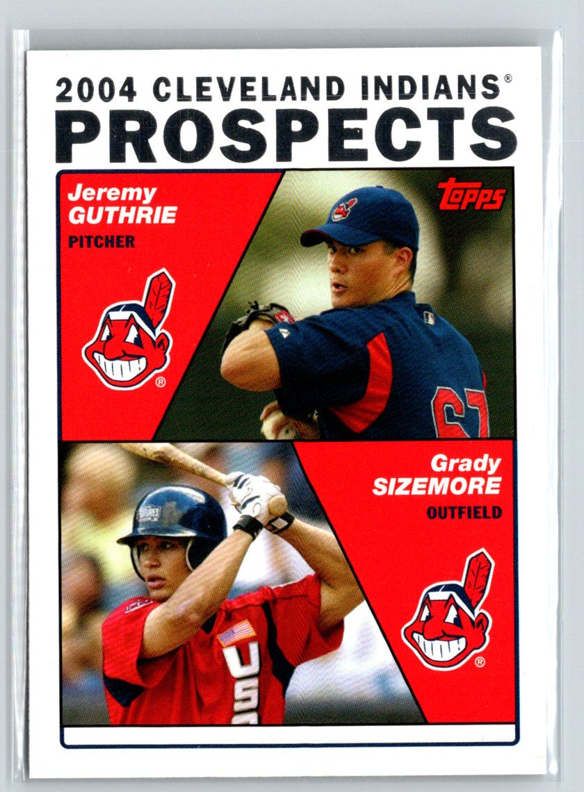 2004 Topps 1st Edition #688 Jeremy Guthrie / Grady Sizemore L16