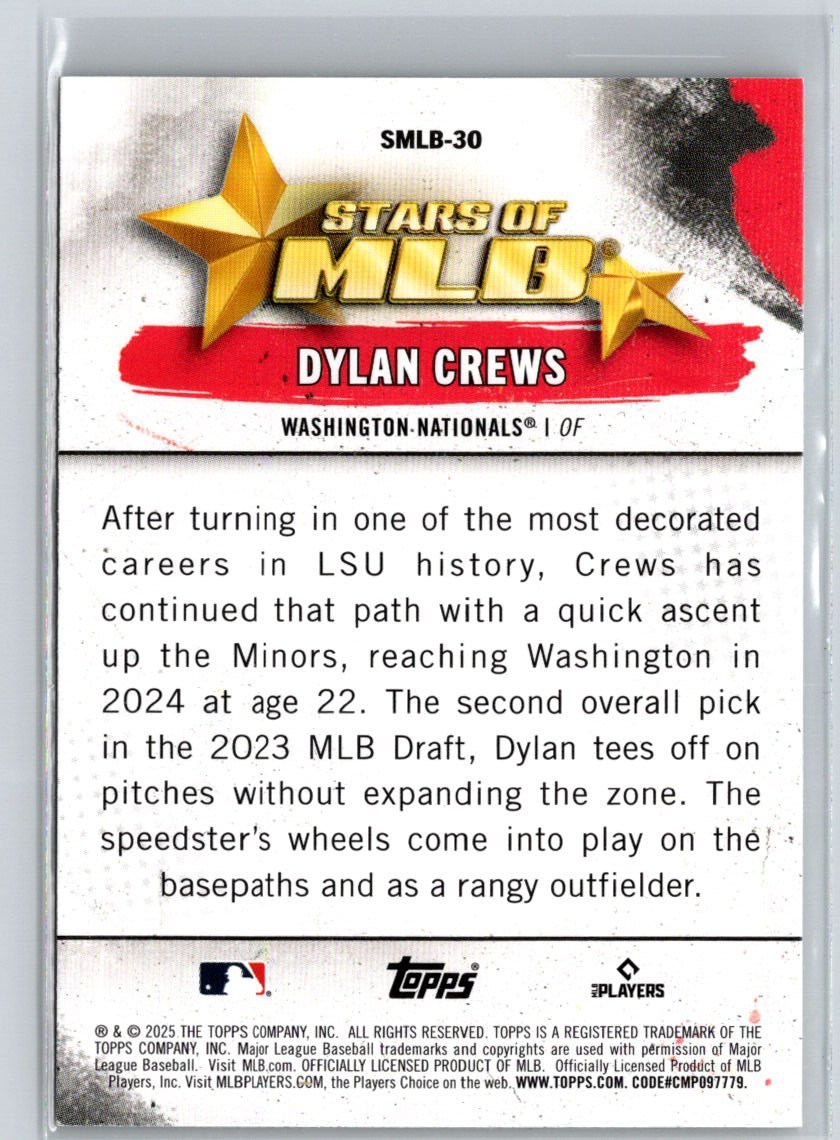 2025 Topps #SMLB-30 Dylan Crews Stars of MLB L16
