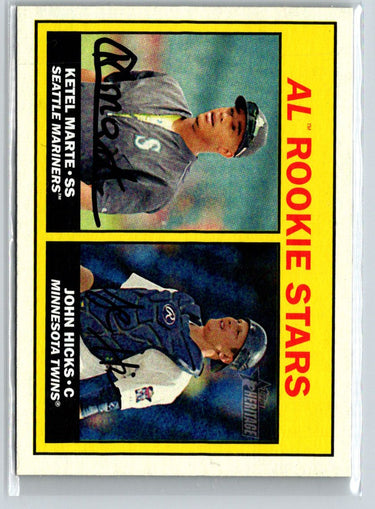2016 Topps Heritage #175 AL Rookie Stars (Ketel Marte / John Hicks) RS, RC L17