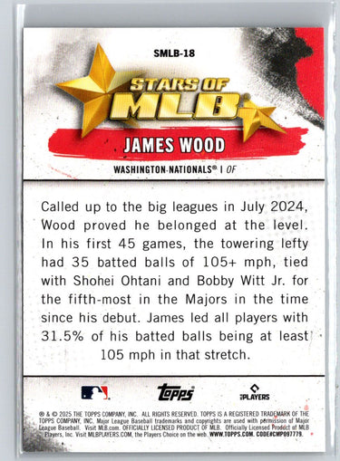 2025 Topps #SMLB-18 James Wood Stars of MLB L17