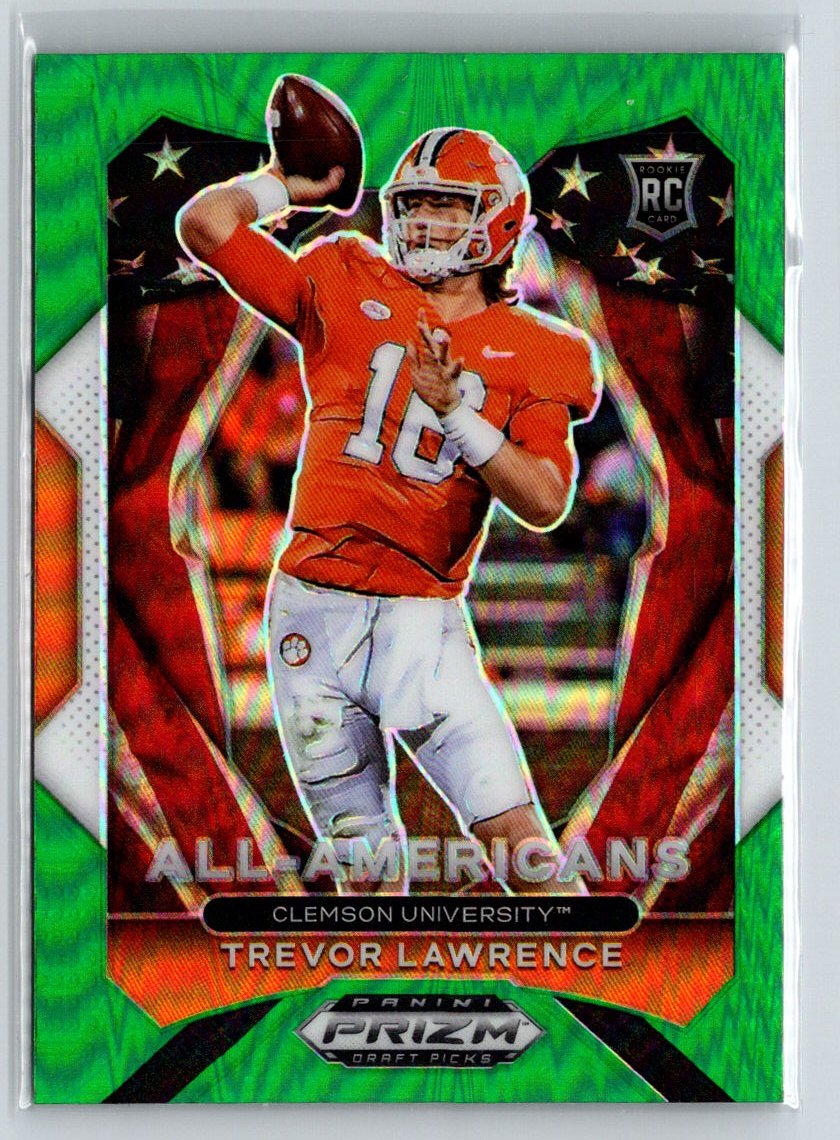 2021 Panini Prizm Draft Picks Collegiate #181 Trevor Lawrence Green L17