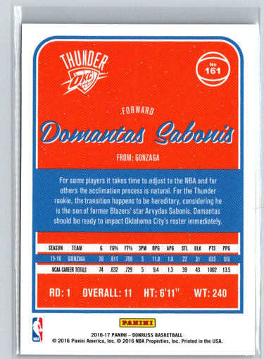 2016-17 Donruss #161 Domantas Sabonis L18