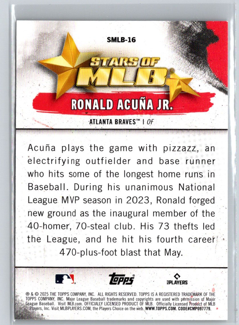 2025 Topps #SMLB-16 Ronald Acuna Jr. Stars of MLB L18