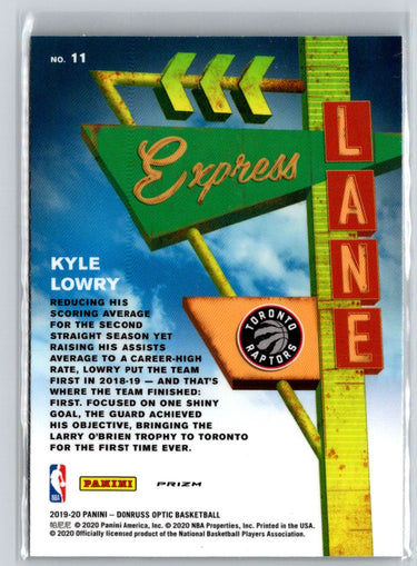 2019-20 Donruss Optic #11 Kyle Lowry Express Lane Purple L19