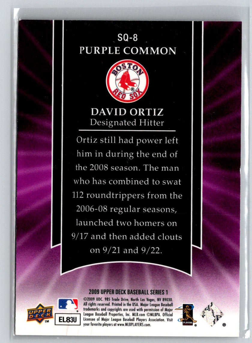 2009 Upper Deck #SQ-8 David Ortiz StarQuest Silver Common L19