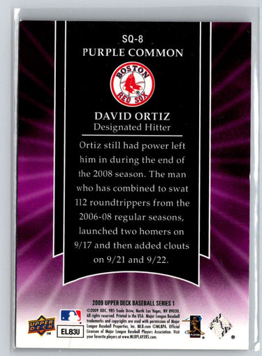2009 Upper Deck #SQ-8 David Ortiz StarQuest Silver Common L19