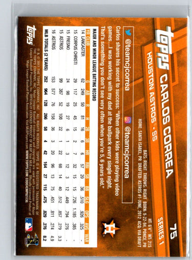 2017 Topps #75 Carlos Correa L19