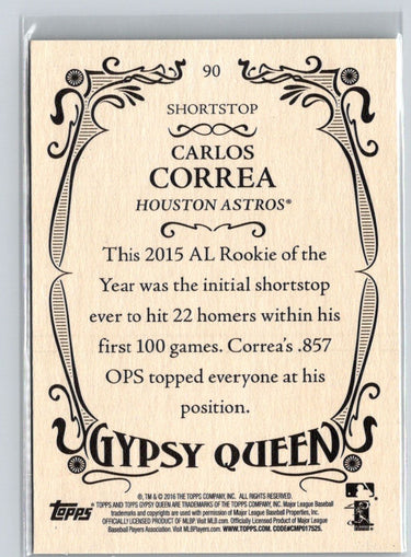 2016 Topps Gypsy Queen #90 Carlos Correa L19