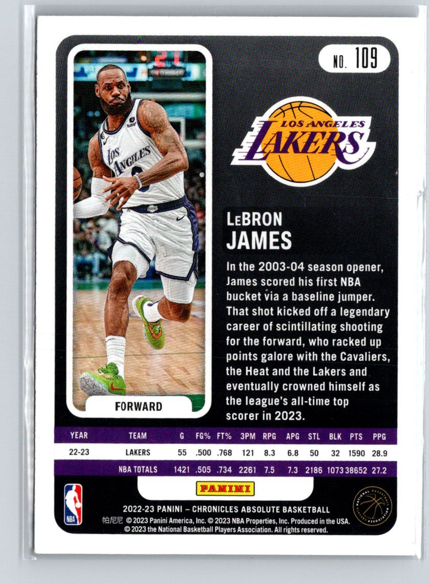 2022-23 Panini Chronicles #109 LeBron James L19