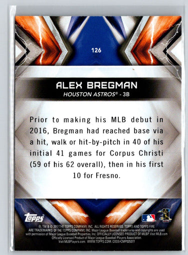 2017 Topps Fire #126 Alex Bregman L20