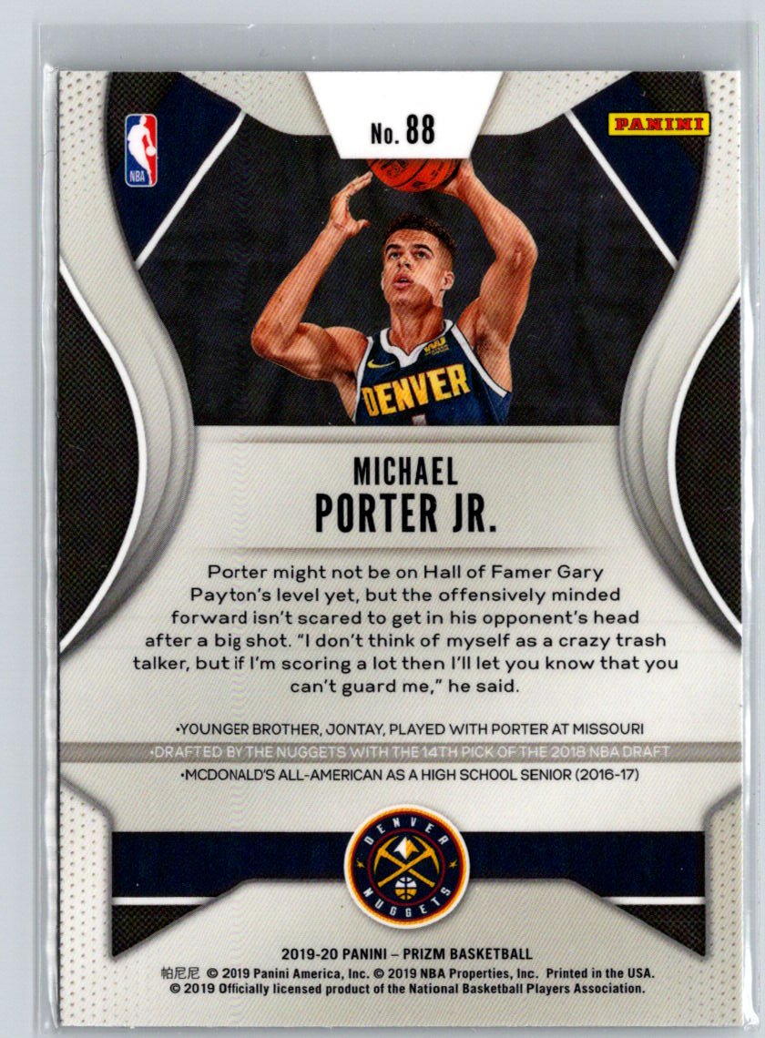 2019-20 Panini Prizm #88 Michael Porter Jr. L20