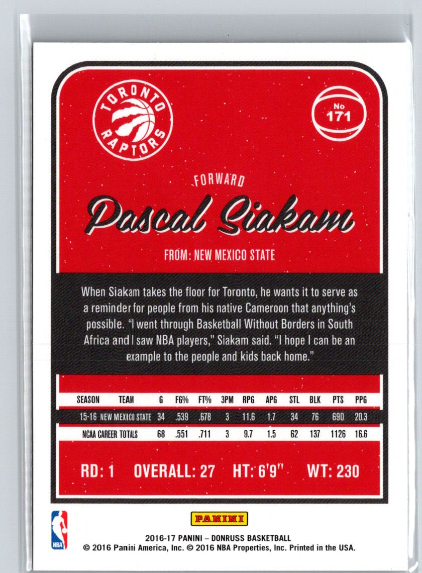 2016-17 Donruss #171 Pascal Siakam L20