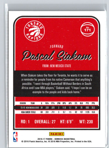 2016-17 Donruss #171 Pascal Siakam L20