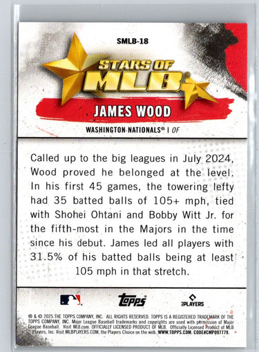 2025 Topps #SMLB-18 James Wood Stars of MLB L20