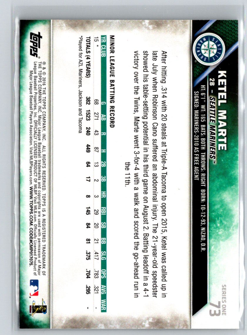 2016 Topps #73 Ketel Marte L21