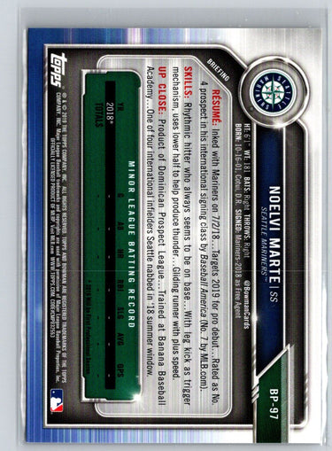 2019 Bowman #BP-97 Noelvi Marte Prospects L21