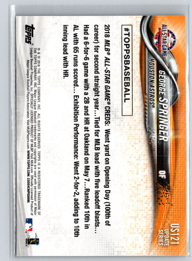 2018 Topps Update #US121 George Springer Negative L21